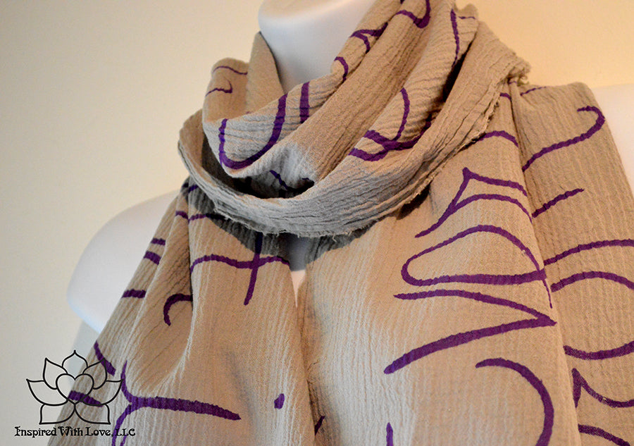 Custom Message 100% Cotton Gauze Scarf – Inspired With Love