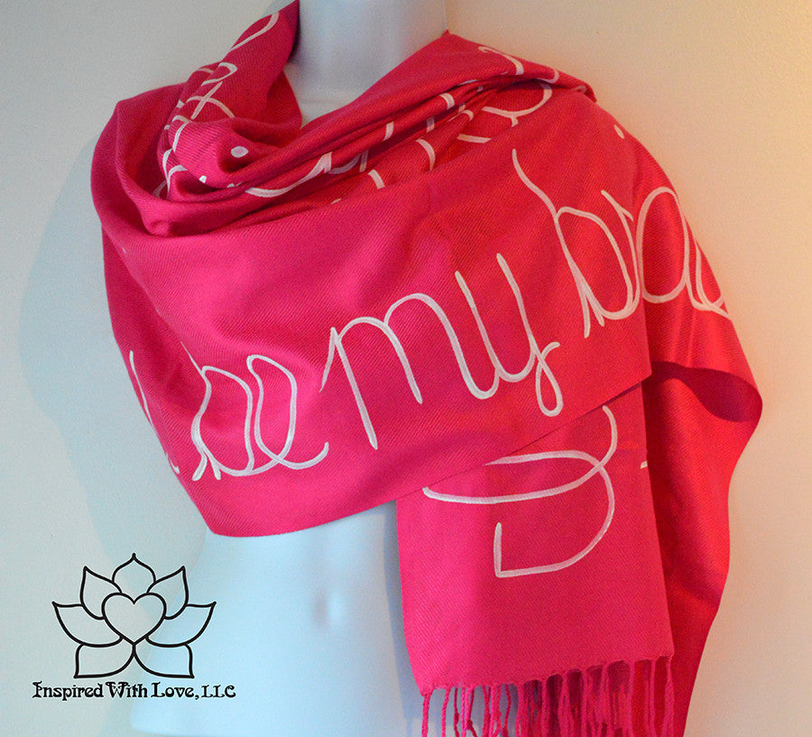 Genuine pashmina shawl 100% cashmere fuchsia pink big size